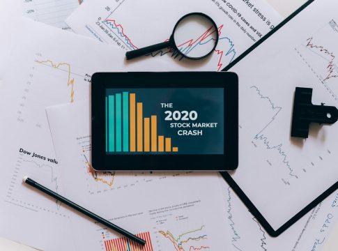 Chart showing stock market recovery after a crash.